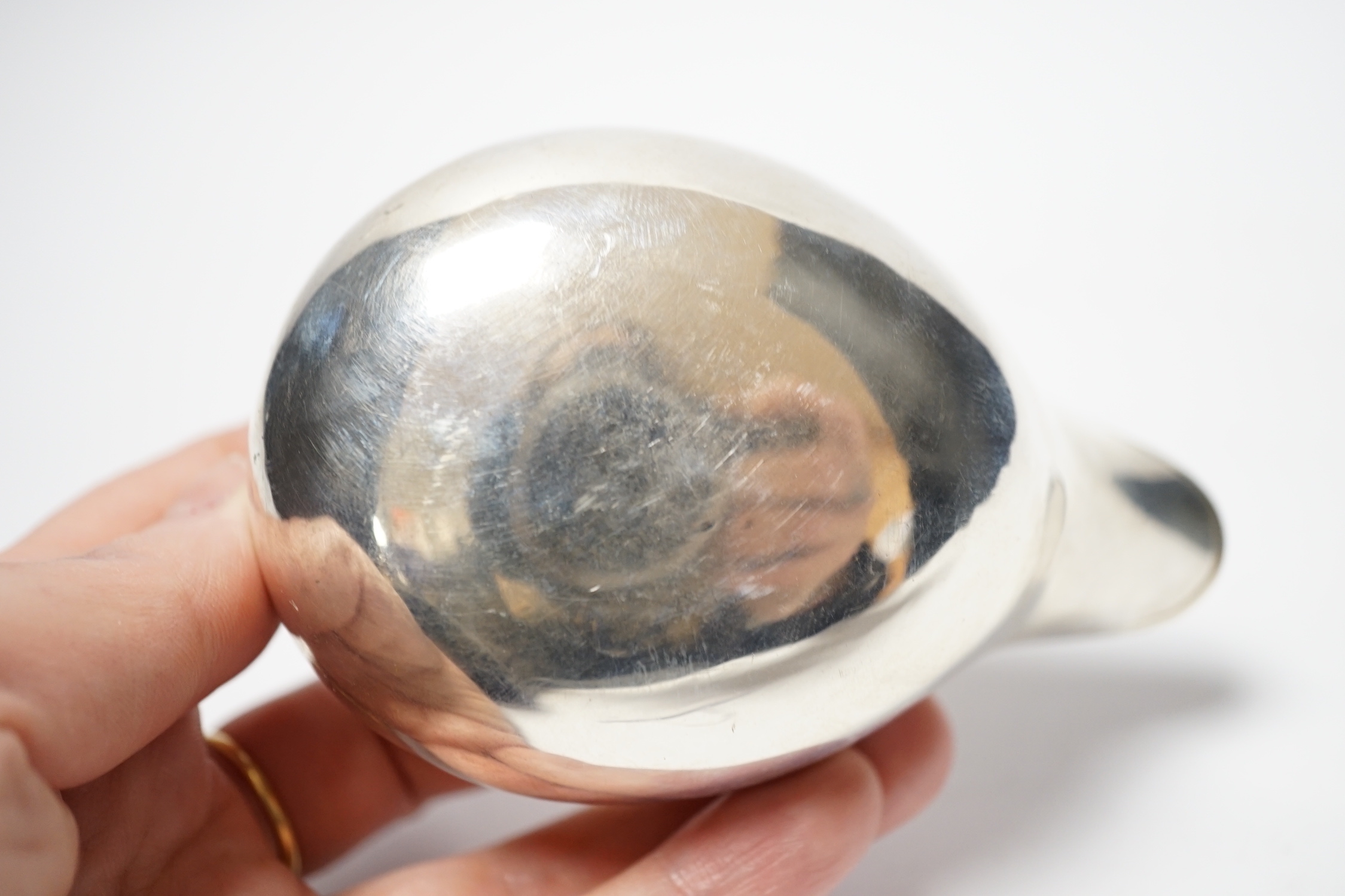 A George III silver pap boat, David & Robert Hennell, London, circa 1765, 9.7cm.